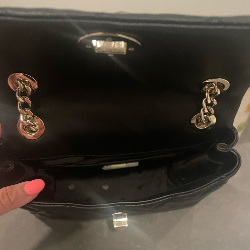 Kate Spade Quilted Leather Black Crossbody Bag Gem